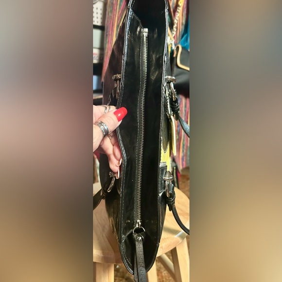 2011 Coach Frosted Black Patent Leather Inlaid Signature C EUC! - Picture 9 of 12